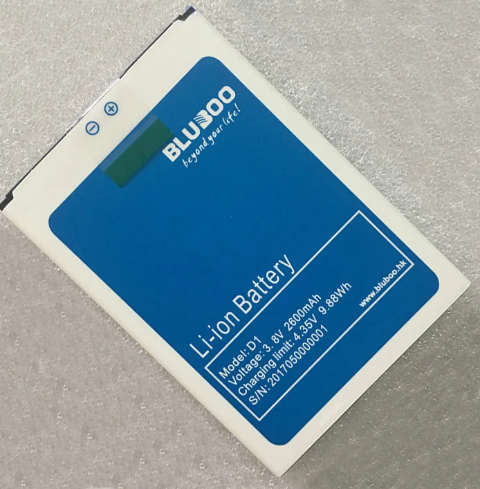 

original Bluboo D1 battery 2600mah 3.8V for Bluboo D1 Dual Rear Camera Cellphone 5.0 inch HD Quad Core-free shipping