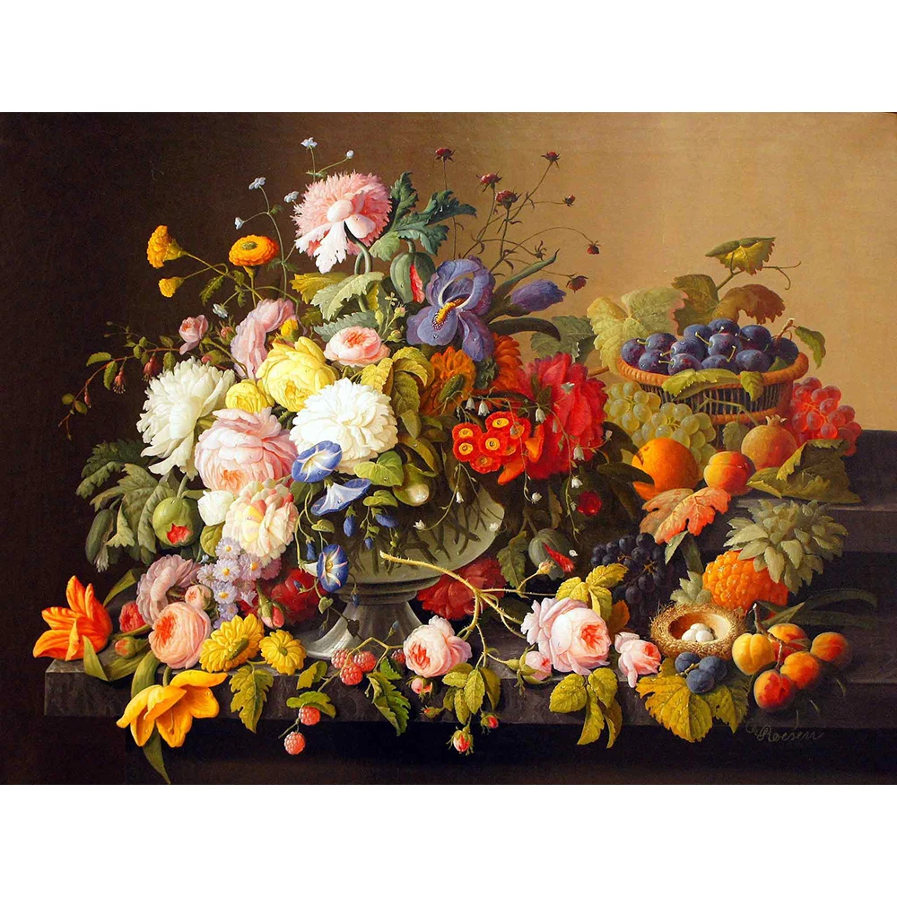 

Diamond Embroidery Flower Fruit Crystal Painting Full Drill Diamond Painting Flower Picture Bead Mosaic Kit Kitchen Decor a721
