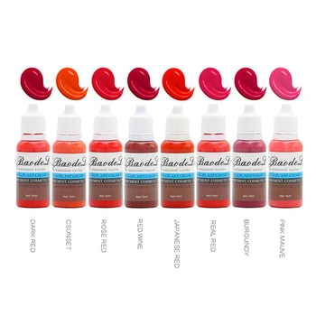 

8 Mixed Colors Tattoo Ink Permanent Makeup Micro Pigments Set Cosmetic 1/2 Oz Kit For Tattoo Eyebrow Lip 3D makeup beauty art