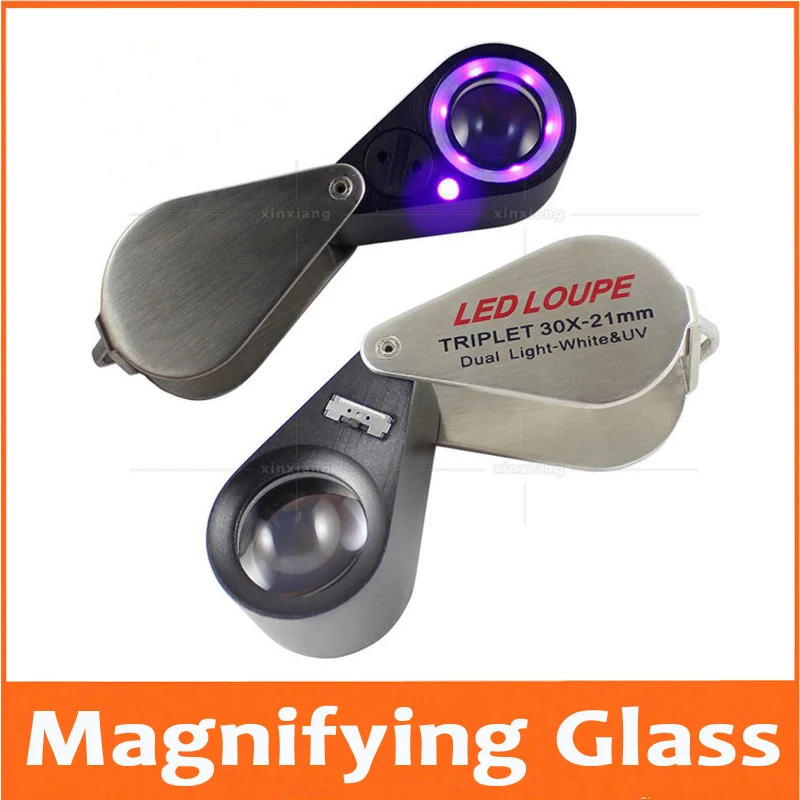 30 Times 21mm Lens Glass Antique Gem Appreciation Magnifying Glass 6