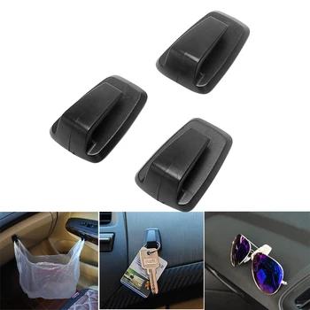 

3Pcs Plastic Auto Clips Fasteners Car Hanger Bag Hook Sunglasses Key Charging Line Holder Car Organizer Stowing Tidying
