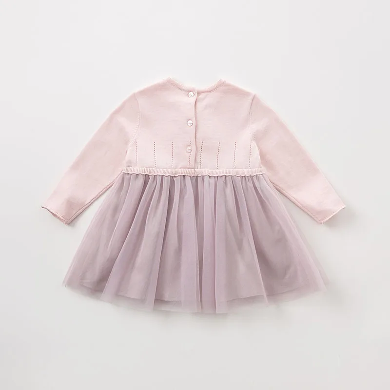 DBM9896 dave bella autumn dress baby girl's long sleeve dresses kids birthday party dress children 