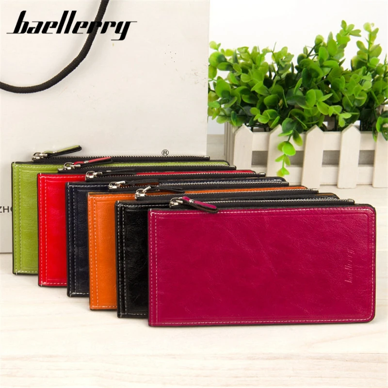 Baellerry-Brand-Women-Solid-Wallet-New-Paint-Embossed-Car-suture-Clutch-Bags-Long-Money-Clips-No Cryptocurrency
