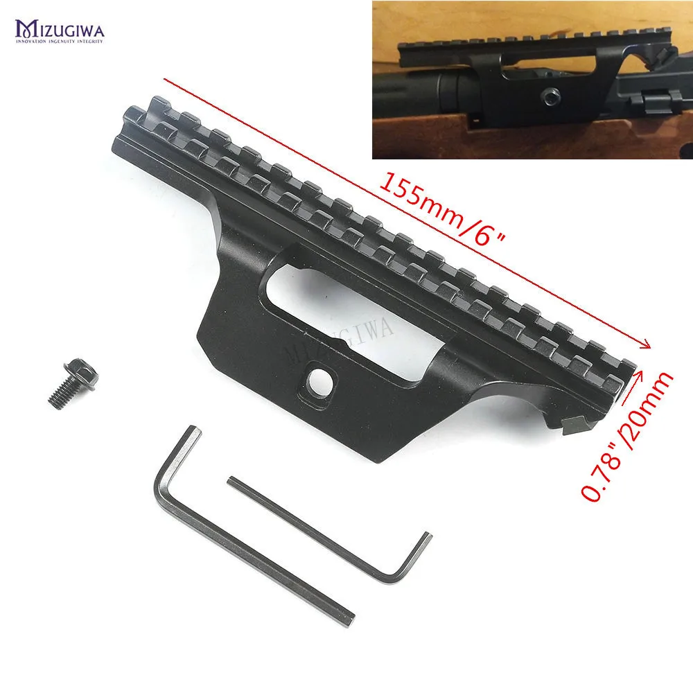

Low Profile See-Through Mount Guide Side Rail 20mm Weaver Base Picatinny Scope Sight Adapter Tactical M1A M14 AK47 .308 Rifles