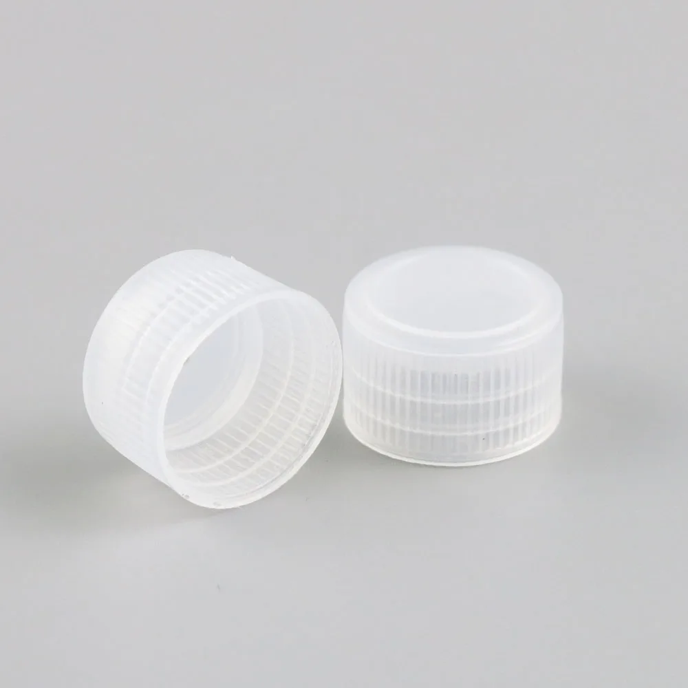 200 x 4g 4ml Plastic PE Test Tubes With White Plug Lab Hard Sample Container Transparent 4
