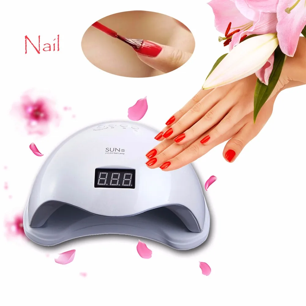

Hot Professional LED UV Nail Lamp Led Light Nail Dryer White UV Lamp UV GEL 48W Neu SUN5 Nail Tools Nail Machine UK Plug