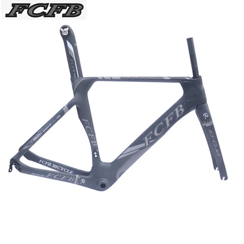 

2017 FCFB T800 carbon road frame Carbon Road Bike Frame Di2 Mechanical 470/490/510mm frame fork stem saddle handlebar wheels