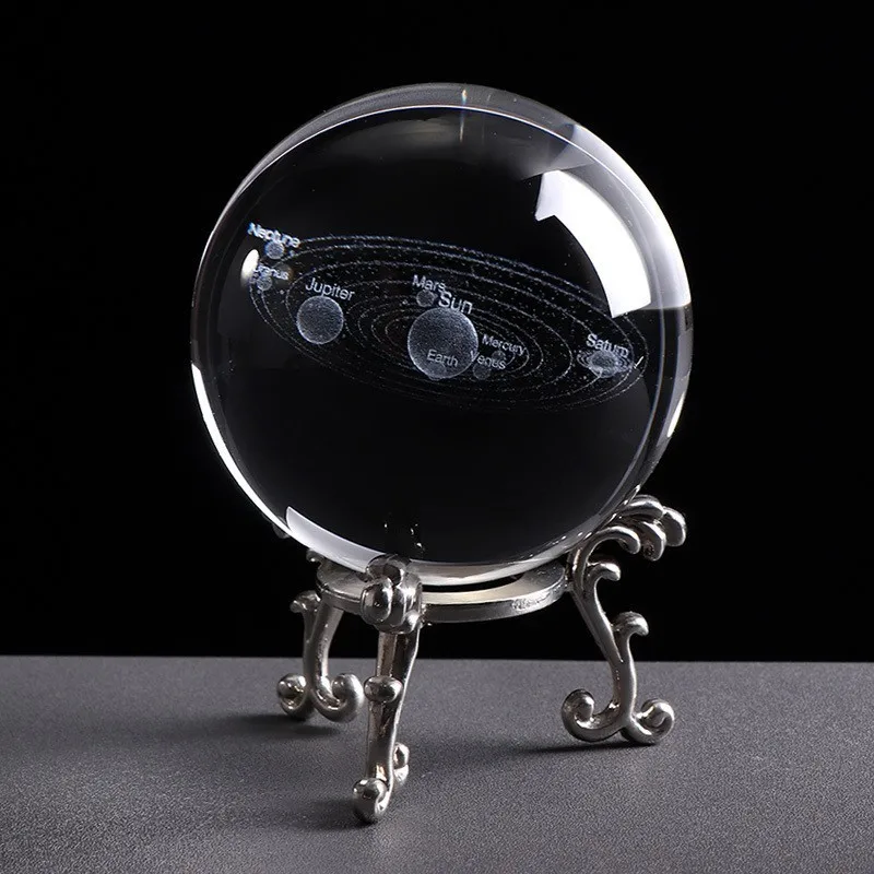 Лазерная гравировка солнечная система хрустальный шар 3d миниатюрные планеты