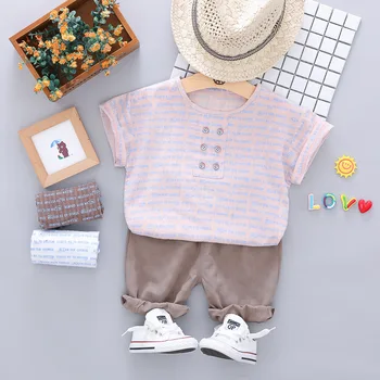 

2019 Summer Baby Boys Letter Print Short Sleeve Shirts Tops + Casual Loose Pants Sportswear Kids Girls Clothing Sets 2Pcs Suits