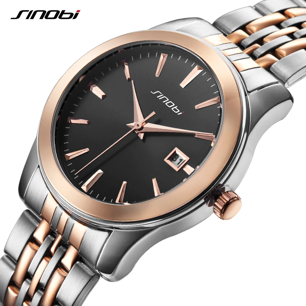 SINOBI часы для влюбленных для мужчин и женщин бизнес часы лучший бренд класса люкс известный кварцевые наручные часы Hodinky Пара часы Relogio Masculino