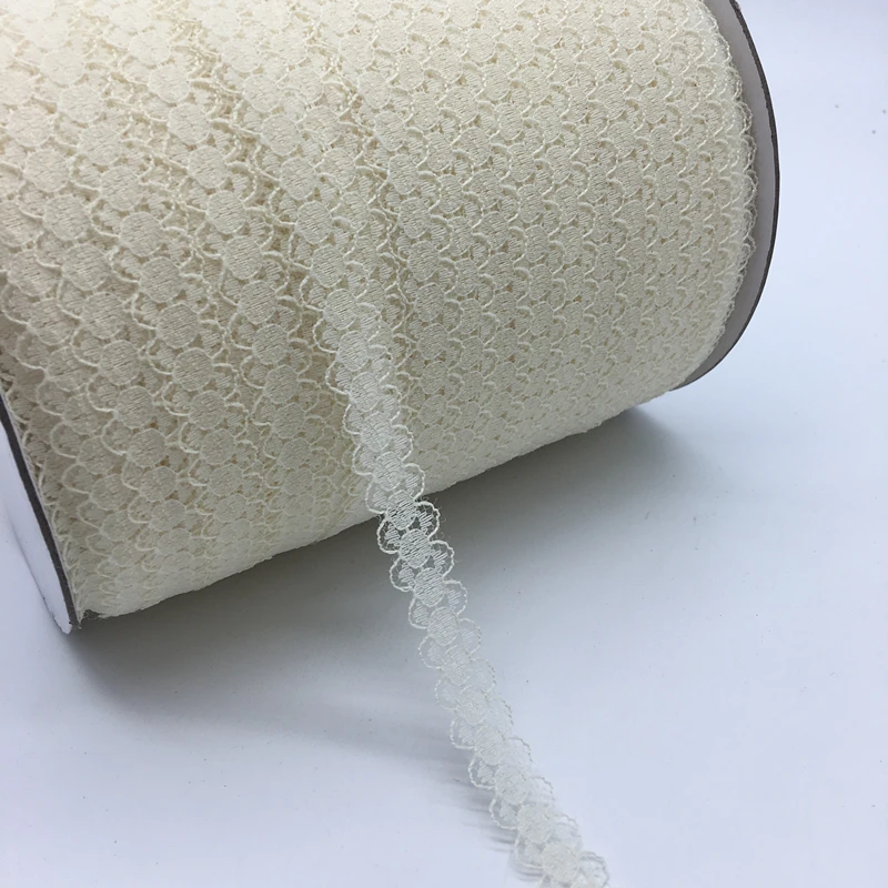 

10yards/lot 5/8" (15mm)Wide Cream Bilateral Handicrafts Embroidered Net Lace Trim Ribbon DIY Sewing & Skirt Accessories