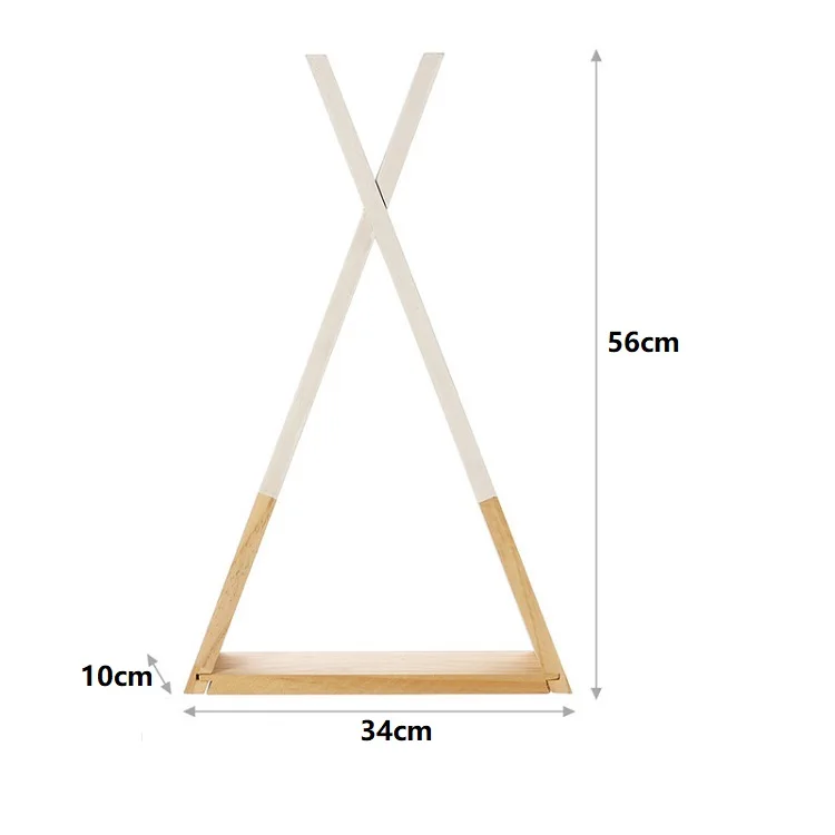 Стильная деревянная полка, милые цвета, настенная подвесная триугольная полка для хранения книг, для дома, для детской комнаты, сделай сам, Декор, подарок