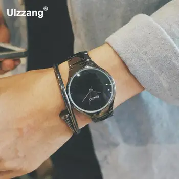 

Fashion Simple Men Quartz Watches Black Stainless Steel Hardlex Male Leisure Wristwatch Man Dress Business Unique Clock Hours