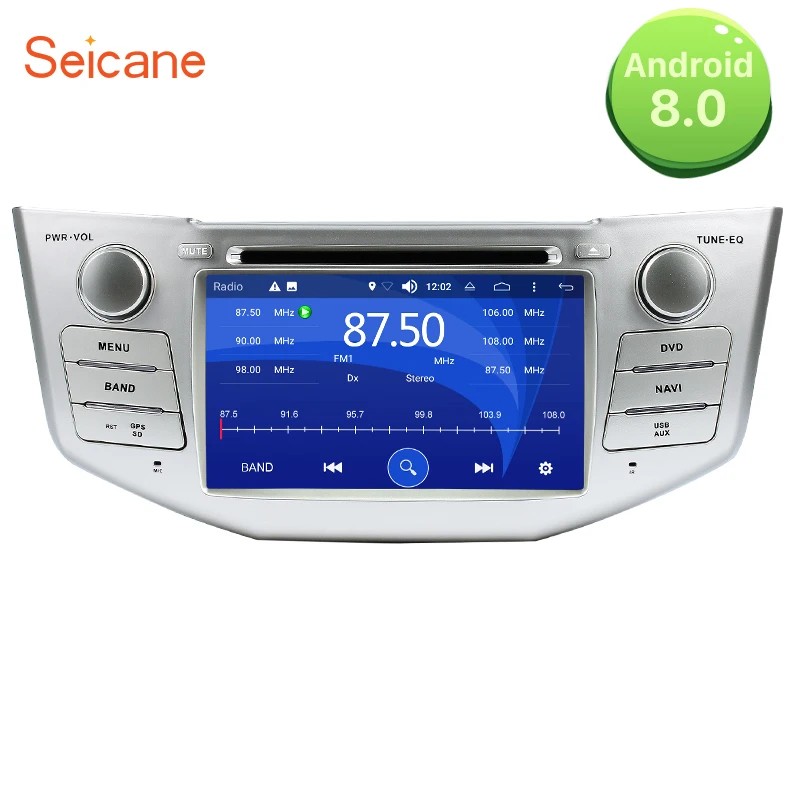 Seicane " 2din HD сенсорный экран Android 8,0 DVD мультимедиа Bluetooth gps для Toyota Harrier lexus rx300 330 350