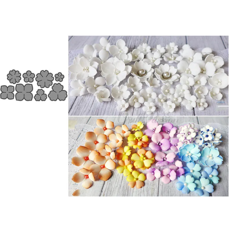 

2019NEW 8pc flower Metal cutting dies cut die Scrapbook paper craft knife mould blade punch stencil