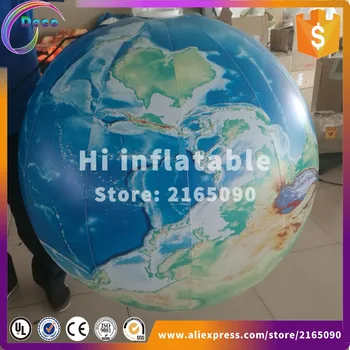 

2m led lighted inflatable earth ball for outdoor event party concert stage decoration