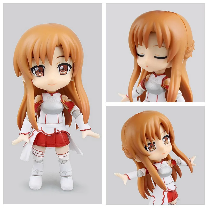 

12cm Sword Art Online Asuna Nendoroid Anime Action Figure PVC New Collection figures toys Collection for friends gift