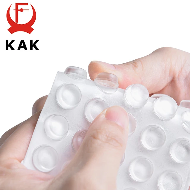 KAK 30-80PCS Self Adhesive Silicone Furniture Pads Cabinet Bumpers Rubber Damper Buffer Cushion Protective Furniture Hardware 1
