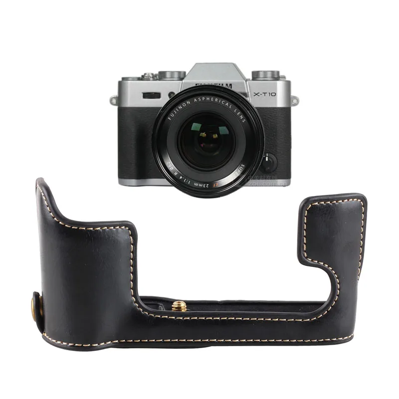 Borsa Per Fotocamera Per Fujifilm Fuji Xt10 Xt20 Xt30 Pu Grip Base Mezza Custodia