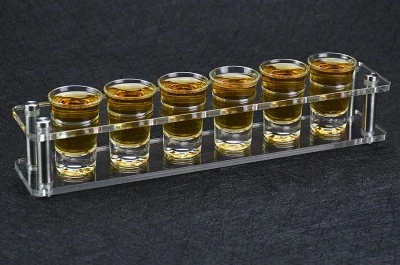 6 шт. набор ликер Ласточка Spirit Cup Pint Copo Shot glass мини, для вина Verre Bicchieri Vetro Copas Bullet glass es с подстаканником - Цвет: IW Cup Holder 40ml