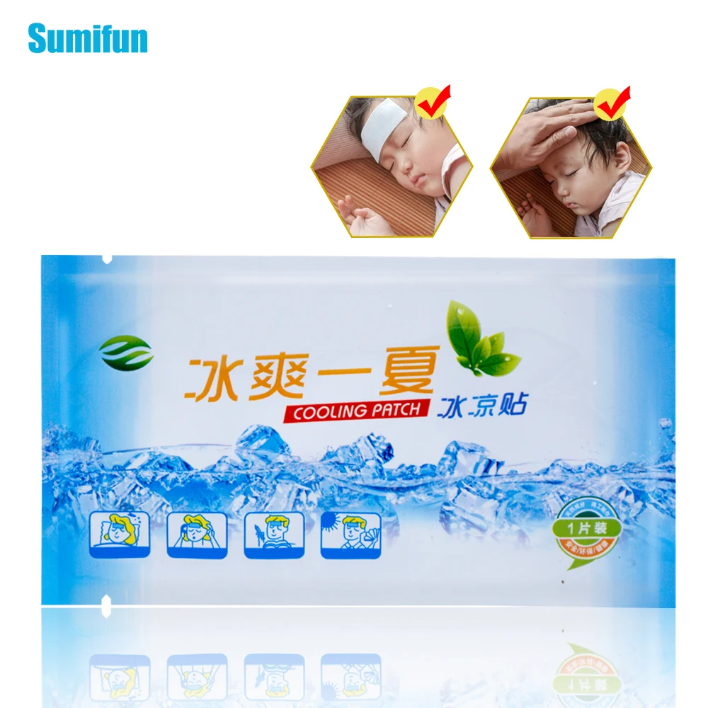 

Sumifun 5Pcs/5bags Fever Patch Cooling Gel Sheet for Headache Pain Relief Bring Fever Down Patch D1834