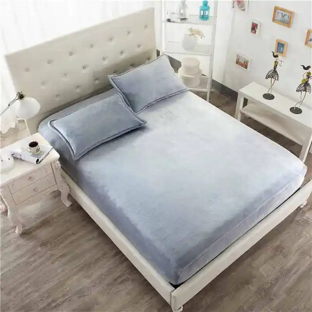 New Desgin Soft Warm Crystal Velvet Solid Quality Pillowcase Bedding