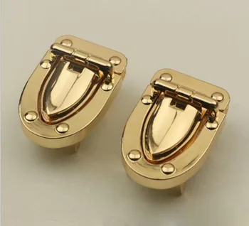 

10pcs/lot Pale golden Luggage hardware accessories new high-end handbag twist lock hardware accessories DIY lock