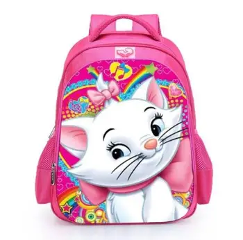 

16 Inch Lovely Cartoon Tinker Bell Marie Cat Princess School Bags For Girls Children Kids Backpack Schoolbag Mochila Infantil