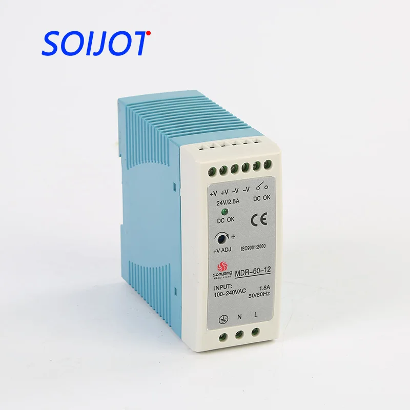 

MDR-60 Single Output switching power supply 60W 5V 12V 24V ac dc converter variable dc voltage regulator