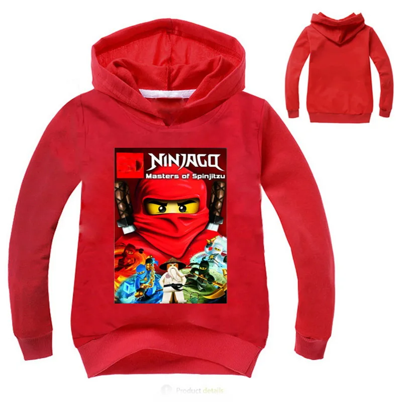 2-12years мультфильм Ninjago хлопковый свитер для девочек и мальчиков детские рубашки с длинными рукавами новые осенние детские повседневные пуловеры - Цвет: color at picture
