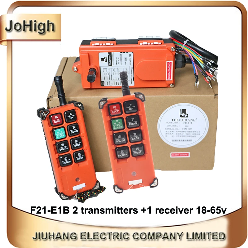 

TELECRANE Wireless Industrial Remote Controller Electric Hoist Remote Control 2 Transmitters + 1 Receiver F21-E1B