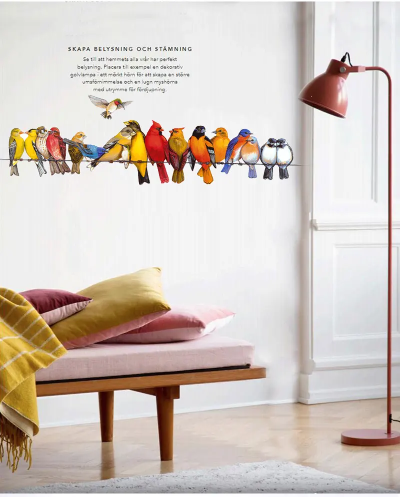 Художественное оформление стен Птица Наклейка на стену с изображением животных детская комната украшение спальни скандинавский стиль гостиная современная мода настенное искусство