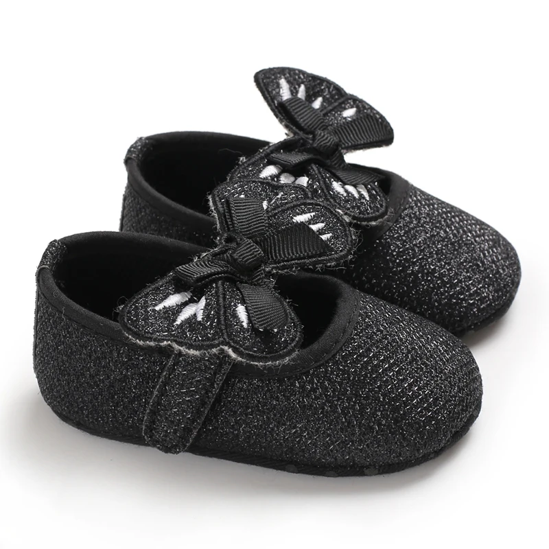 Детские обувь для малышей от 0 до 18 месяцев, Одежда для новорожденных и детей ясельного возраста милые для маленьких девочек туфли с бантиком для младенцев мягкие антискользящие Гольфы с блестками; модельные туфли-лодочки с для тех, кто только начинает ходить
