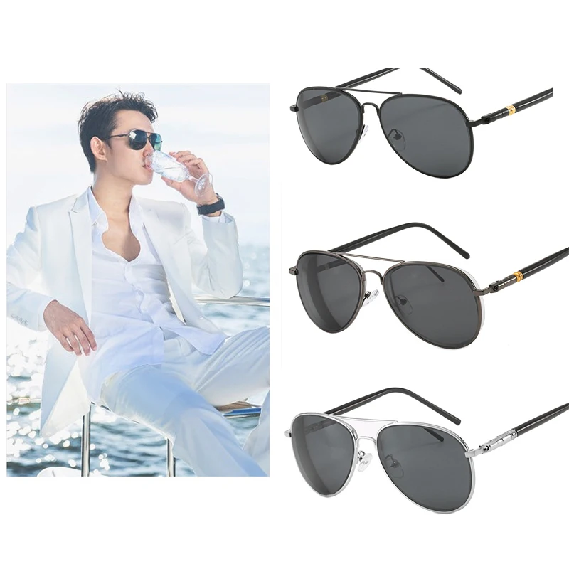 Zilead Модные мужские и женские металлическая оправа Ретро близорукие поляризованные небьющиеся классические очки для чтения на открытом воздухе солнцезащитные очки