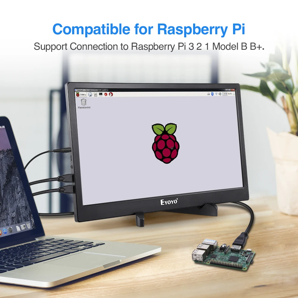 Eyoyo 13 дюймов 2 K ips игровой монитор Поддержка Двухъядерный Intel HD Вход встроенный