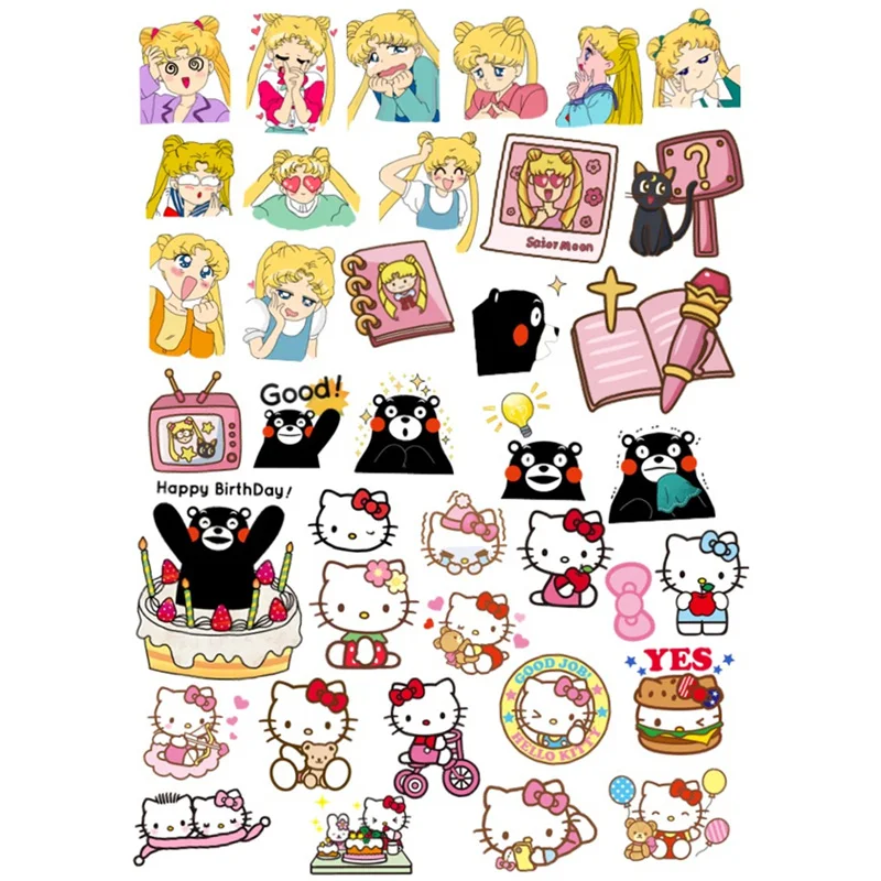 

2 pcs/lot Hello Kitty Uncut Sticker Kawaii Stationery Cute Post It Sticky Notes Planner Stickers Office Decor