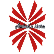 100 шт. 1,7" щит Пластик красная стрелка Fletching ТПУ флюгер стрельба из лука бант для охоты