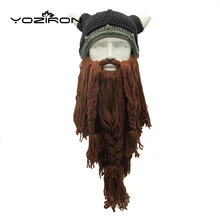 YOZIRON ручной работы длинная борода мужская шляпа вечерние кепки унисекс для взрослых Теплые Зимние s Новинка Хэллоуин подарки для мужчин женщи