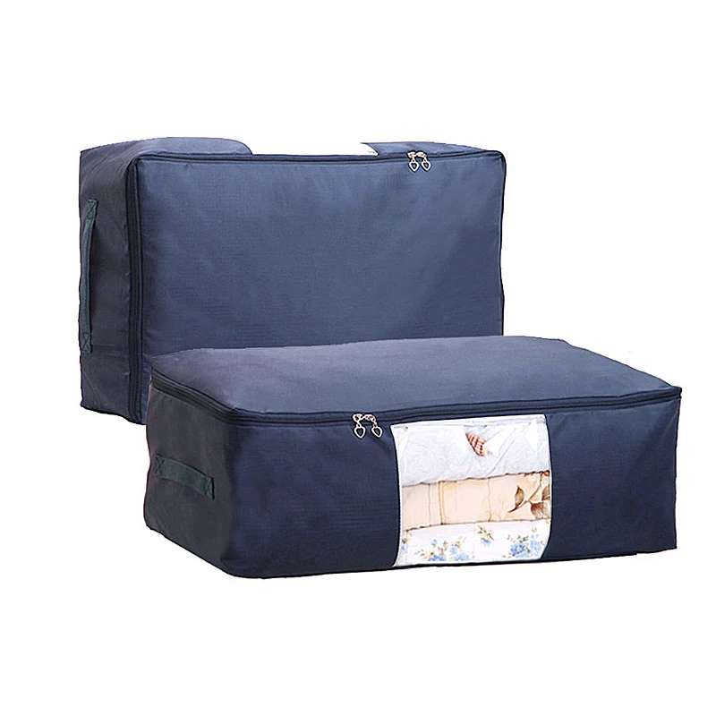 

Large Oxford Quilt Closet Storage Bag For Closet Clothes Organizer Container Clothing Pouch With Clear Window Foldable Case