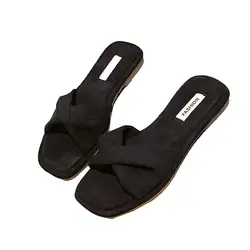 SAGACE Для женщин сандалии Дамская обувь пикантные Высокое качество лук пляжные шлепанцы на плоской подошве с открытым носком дышащие