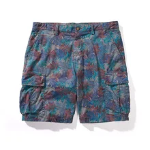 Летние шорты-карго с принтом Для мужчин Повседневное хлопковые короткие штаны в стиле «хип-хоп» Винтаж короткие брюки карго шорты Уличная WY012