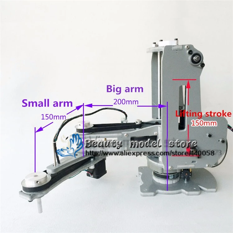 Новейший 4DOF шаговый scara манипулятор робот-манипулятор рамки груз весом более 2 кг для преподавания и эксперимент и легкий фактическая работа