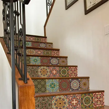 

6pcs / set Wall Sticker Removable Creative Stickers Bedroom Stairs Decorative Shop Home Decor papel de parede para quarto