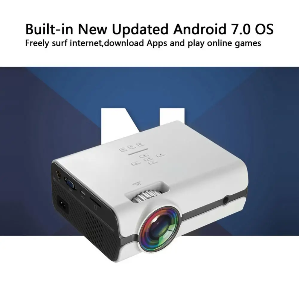 U45 7500 люмен Wifi 1080 P 16,7 K цветной светодиодный проектор Bluetooth 4,0 для Android 7,0 оптическая Регулировка домашний кинотеатр проектор