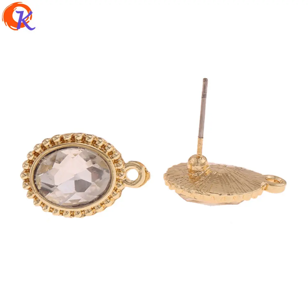 

Cordial Design 100Pcs 12*17MM Jewelry Accessories/Crystal Earring Stud/DIY Earring Making/Oval Shape/Hand Made/Earring Findings