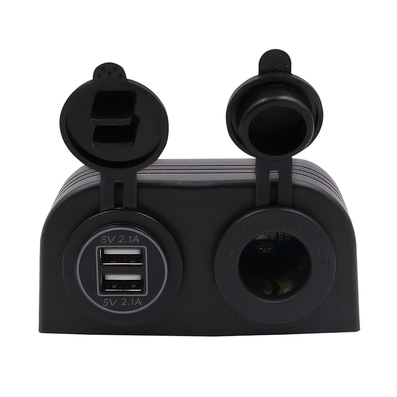WUPP красное автомобильное зарядное устройство с двумя usb портами 4.2A водостойкая