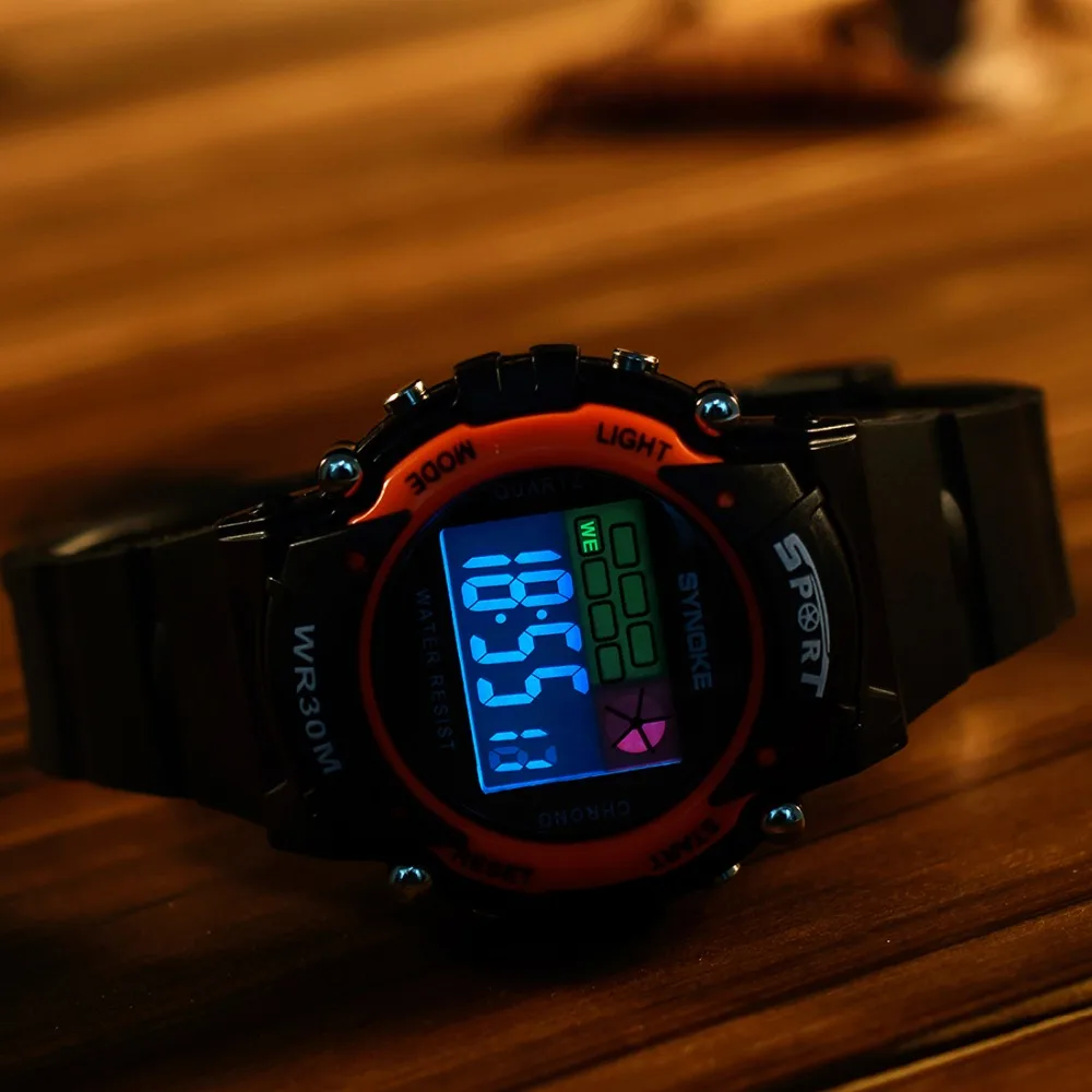 New Kids Watches Sport Digital Wristwatches Timer Alarm Chrono 30M Waterproof Children Watch Boy