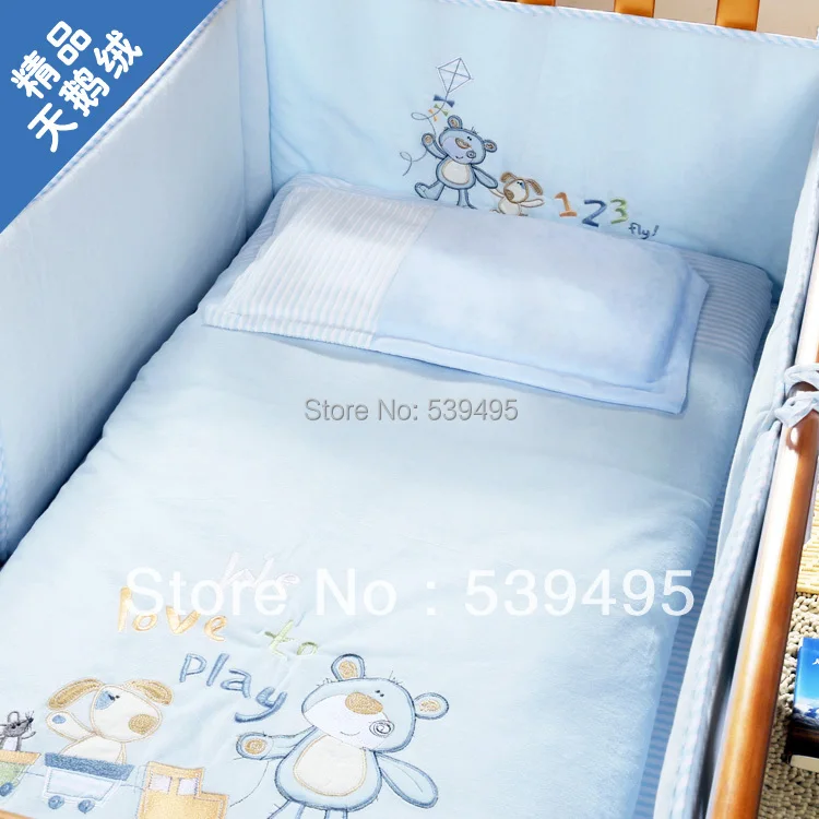7 piece sheet set Velvet Baby bedding sets ,boy bedding sets,hot sales!