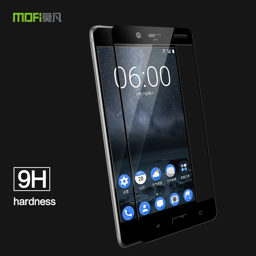 Для Nokia 8 стекло закаленное Оригинальное MOFi полное покрытие Защитная пленка для