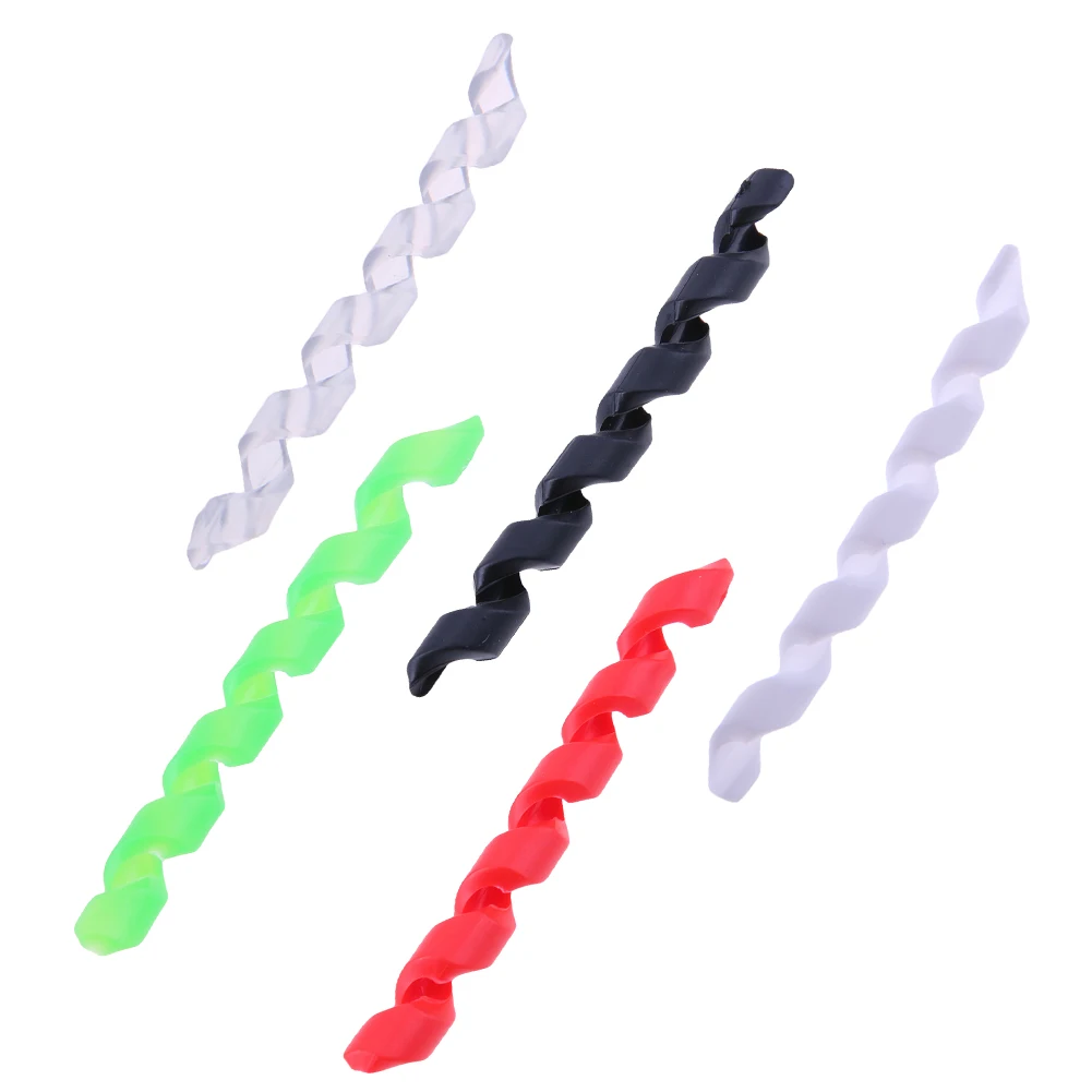 

5pcs Spiral Design Cycling Line Pipe Protective Sleeve Bicycle Body Brake Cable Housing Protector Anti-friction Bike Line Wrap